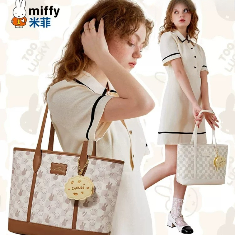 Luxury Bags Luggage - กระเป๋าโท้ท Miffy Kawaii สไตล์อนิเมะสุดหรู รุ่นใหม่ สำหรับนักเรียน