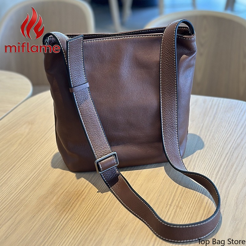 Luxury Bags Quiet - กระเป๋าหนังแท้ทรงถังสำหรับผู้หญิง หนังนิ่มสไตล์วินเทจ ไม่มีโลโก้ เรียบหรู ดูดี มีสายสะพายถอดได้