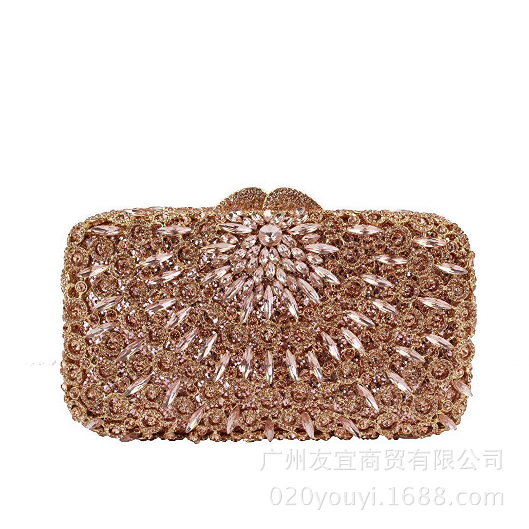 Luxury Bags Affordable - กระเป๋าคลัทช์สำหรับงานเลี้ยงอาหารค่ำสุดหรู ประดับเพชรแบบกลวง กระเป๋าถือสำหรับผู้หญิง แบรนด์ดัง ราคาไม่แพง กระเป๋าสะพายข้างแบบเย็บลายกลิตเตอร์