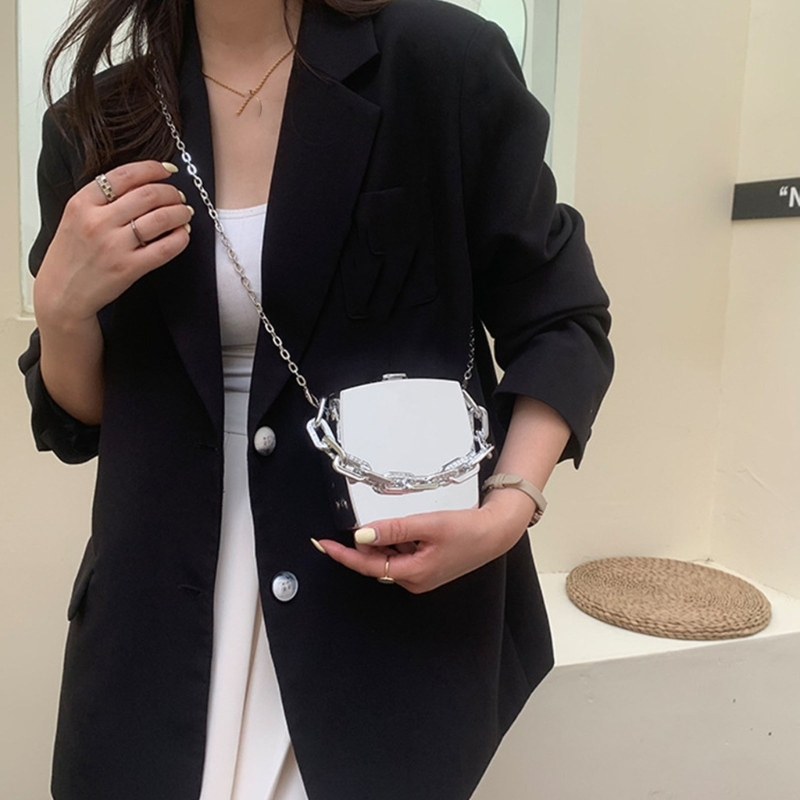 Luxury Bags With Zipper - Mini Luxury Gold Party กระเป๋าถืองานเลี้ยงกลางคืนแฟชั่นสำหรับผู้หญิง PVC