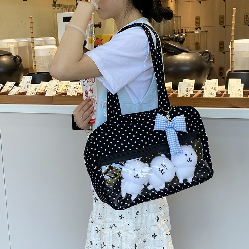 Luxury Japanese Bags Brands - กระเป๋าสะพายสุภาพสตรีสีทึบอเนกประสงค์ญี่ปุ่นอะนิเมะ Kpop Tote กระเป๋าขนาดใหญ่ความจุแบรนด์หรูกระเป๋าถือใหม่สําหรับสาว
