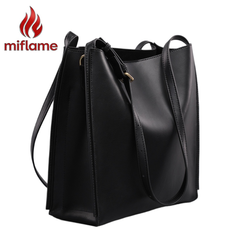 Luxury Bags Quiet - กระเป๋าหนังแท้ทรงถังสำหรับผู้หญิง เหมาะสำหรับการเดินทาง จุของได้เยอะ สไตล์วินเทจ มินิมอล สายสะพายถอดได้