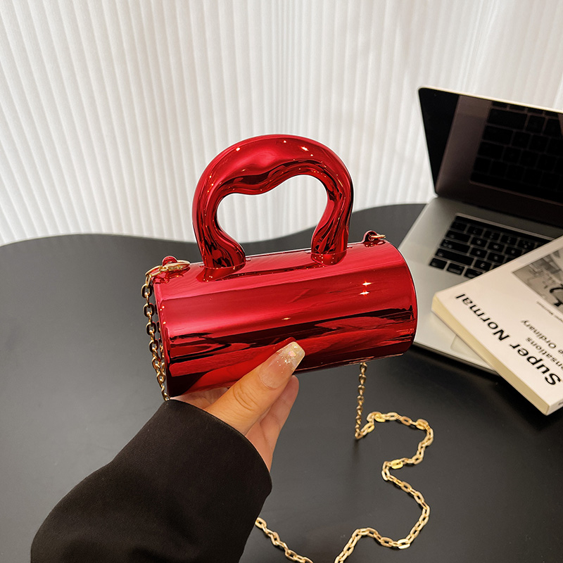 Luxury Bags Affordable - กระเป๋าสะพายข้างอะคริลิคสีพื้นพร้อมสายโซ่ รุ่นใหม่ปี 2026 ดีไซน์เฉพาะกลุ่ม ราคาไม่แพง หรูหรา