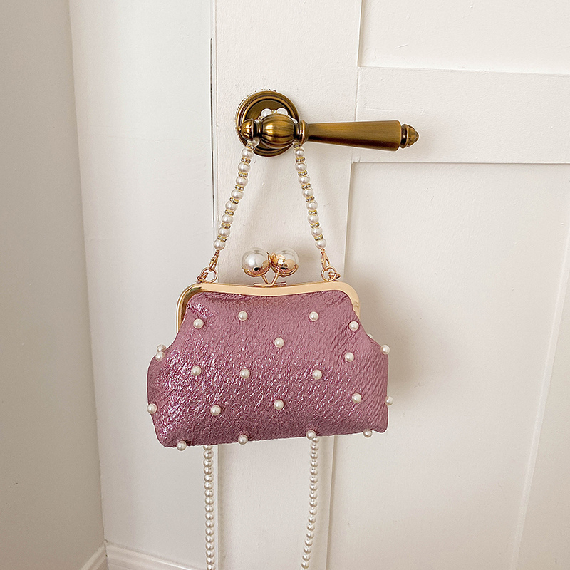 Luxury Bags Affordable - กระเป๋าคลัทช์สำหรับงานกลางคืนประดับมุกและกลิตเตอร์ พร้อมสายโซ่ไข่มุกสำหรับสะพายข้าง กระเป๋าถือหรูหราในราคาที่เข้าถึงได้สำหรับงานแต่งงานและงานปาร์ตี้