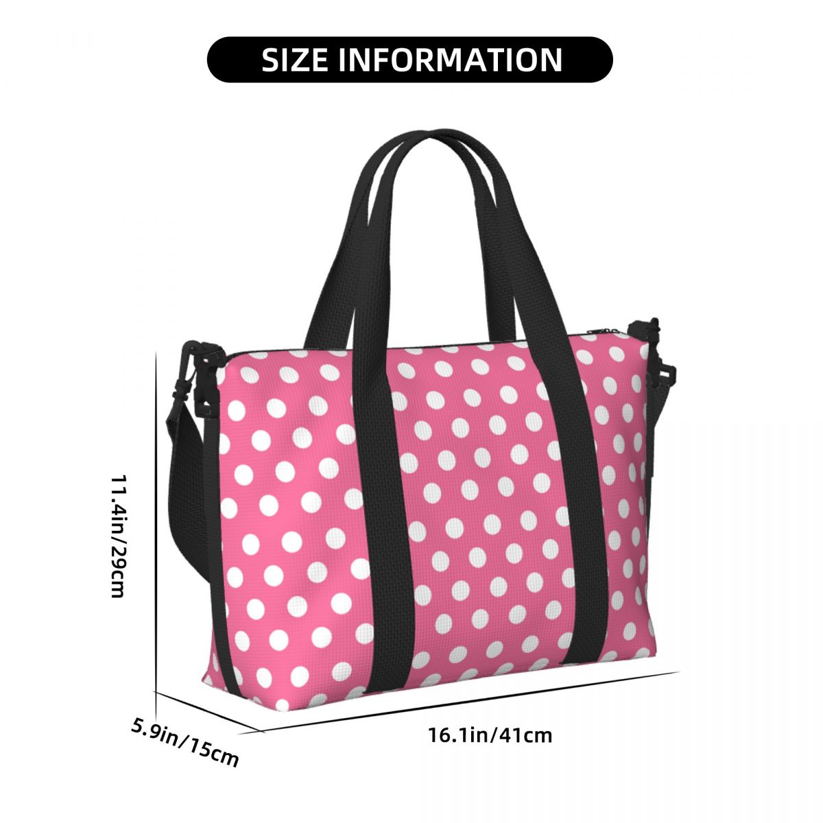 Pink Polka Dots Tote กระเป๋าขน - Luxury Bags Luggage บทวิจารณ์และราคา