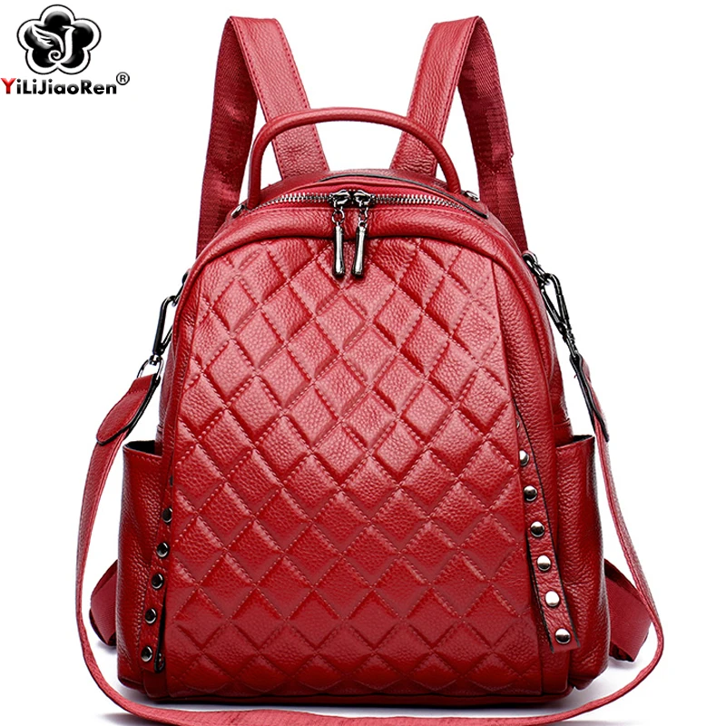 ของแท้หนัง Rucksack ผู้หญิงไหล - Luxury Bags With Zipper บทวิจารณ์และราคา