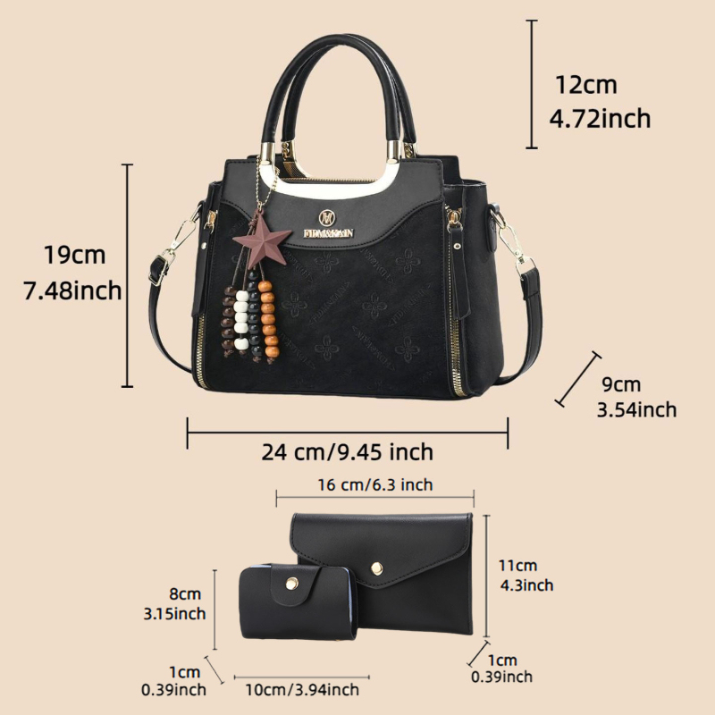 กระเป๋าถือผู้หญิงมีสไตล์ สีพื้ - Luxury Bags With Zipper บทวิจารณ์และราคา