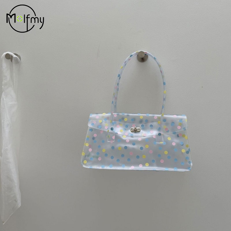 กระเป๋าถือ Y2K Dots PVC Jelly  - Luxury Y2K Bags บทวิจารณ์และราคา
