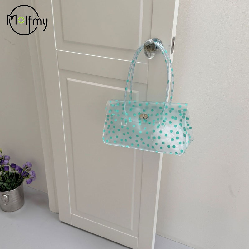 กระเป๋าถือ Y2K Dots PVC Jelly  - Luxury Y2K Bags บทวิจารณ์และราคา