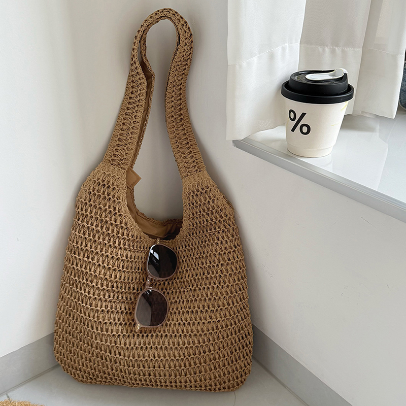 แฟชั่นผู้หญิงหวายไหล่กระเป๋าทอ - Luxury Beach Bags Ysl บทวิจารณ์และราคา