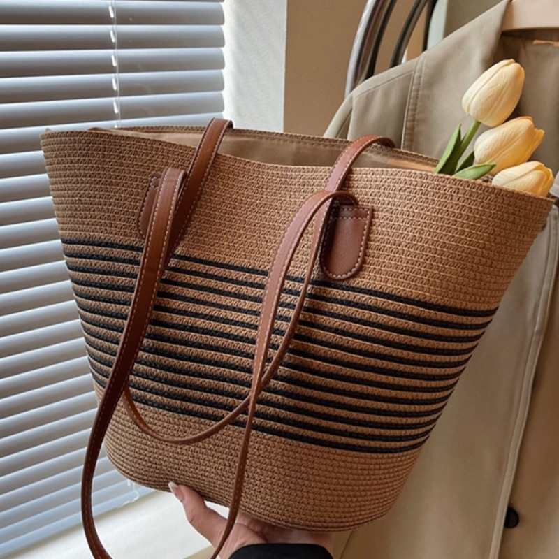 กระเป๋ากระเป๋าฟางสำหรับผู้หญิง - Luxury Beach Bags Ysl บทวิจารณ์และราคา
