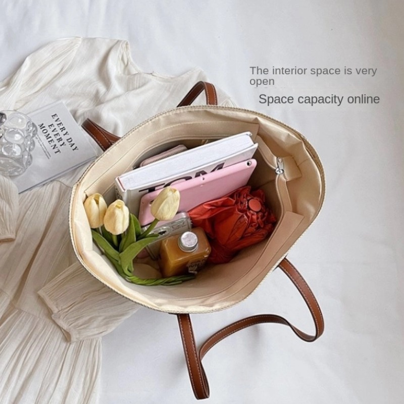 กระเป๋ากระเป๋าฟางสำหรับผู้หญิง - Luxury Beach Bags Ysl บทวิจารณ์และราคา