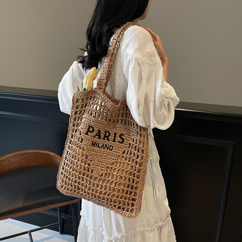 แฟชั่นฟางไหล่กระเป๋าผู้หญิงฤดู - Luxury Beach Bags Ysl บทวิจารณ์และราคา