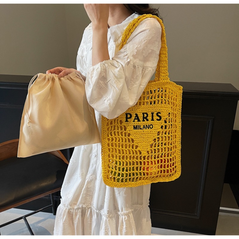 แฟชั่นฟางไหล่กระเป๋าผู้หญิงฤดู - Luxury Beach Bags Ysl บทวิจารณ์และราคา
