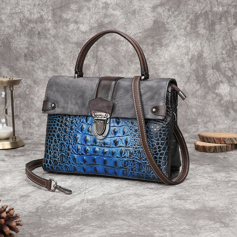 กระเป๋าถือหนังแท้ลายจระเข้สไตล - Luxury Bags Hand Painted บทวิจารณ์และราคา