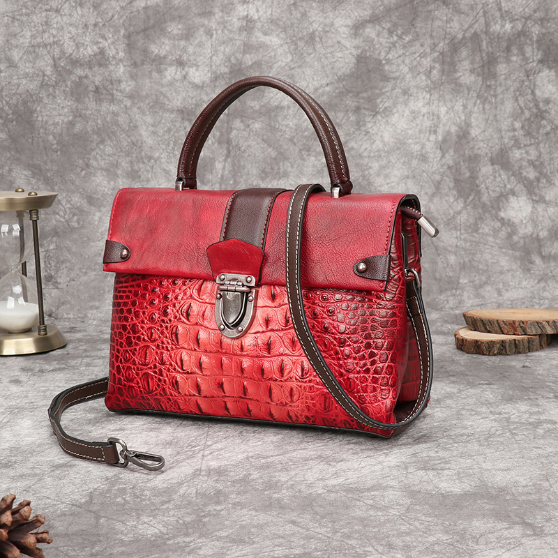 กระเป๋าถือหนังแท้ลายจระเข้สไตล - Luxury Bags Hand Painted บทวิจารณ์และราคา