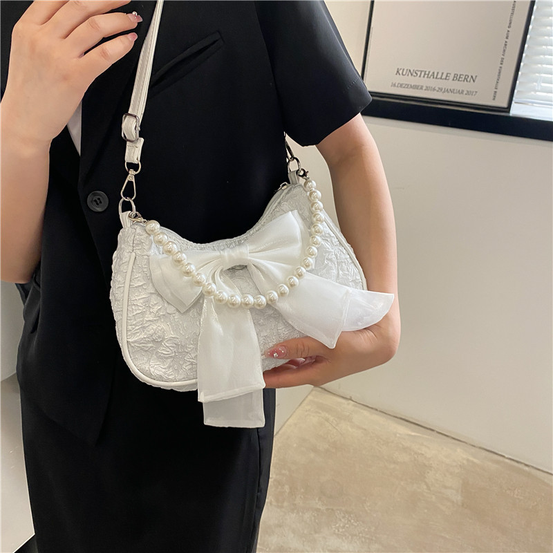 กระเป๋าผู้หญิงสีขาวลายไข่มุก ก - Luxury Y2K Bags บทวิจารณ์และราคา