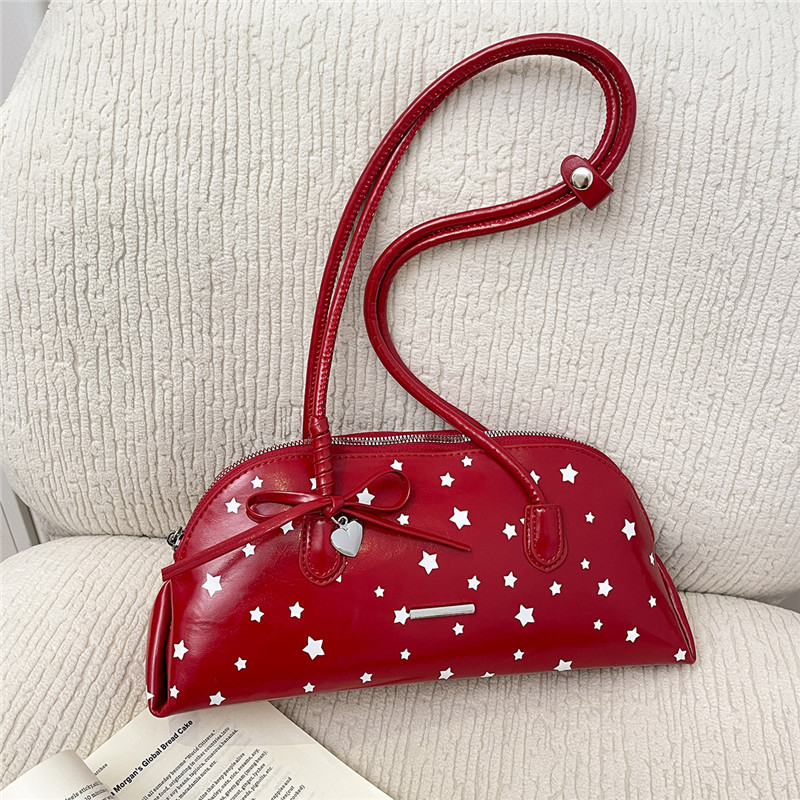 กระเป๋าสะพายไหล่ PU Stars Bow  - Luxury Bags Affordable บทวิจารณ์และราคา