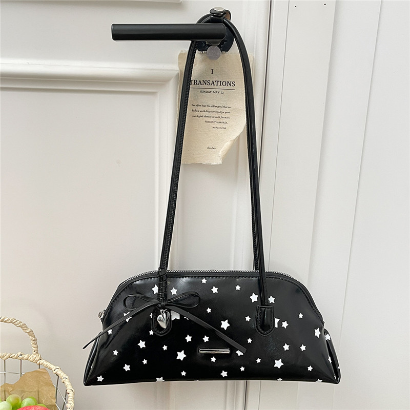 กระเป๋าสะพายไหล่ PU Stars Bow  - Luxury Bags Affordable บทวิจารณ์และราคา