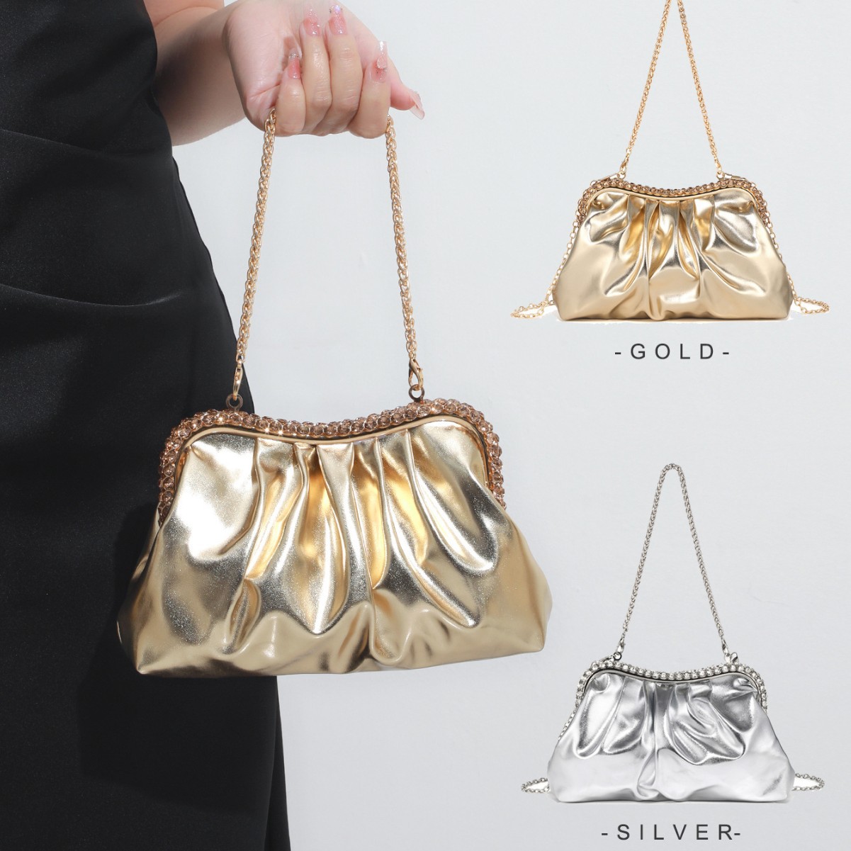 กระเป๋าคลิปหนีบประดับเพชรพลอยห - Luxury Bags Quiet บทวิจารณ์และราคา