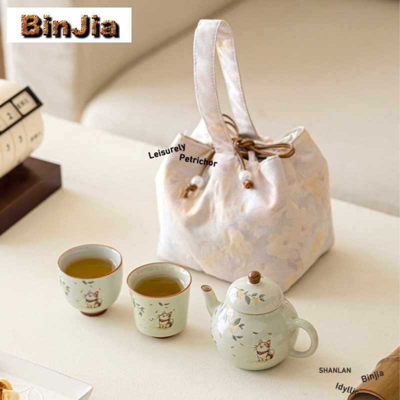 ชุดน้ำชาพกพาลายวาดมือ กลิ่นหอม - Luxury Bags Hand Painted บทวิจารณ์และราคา