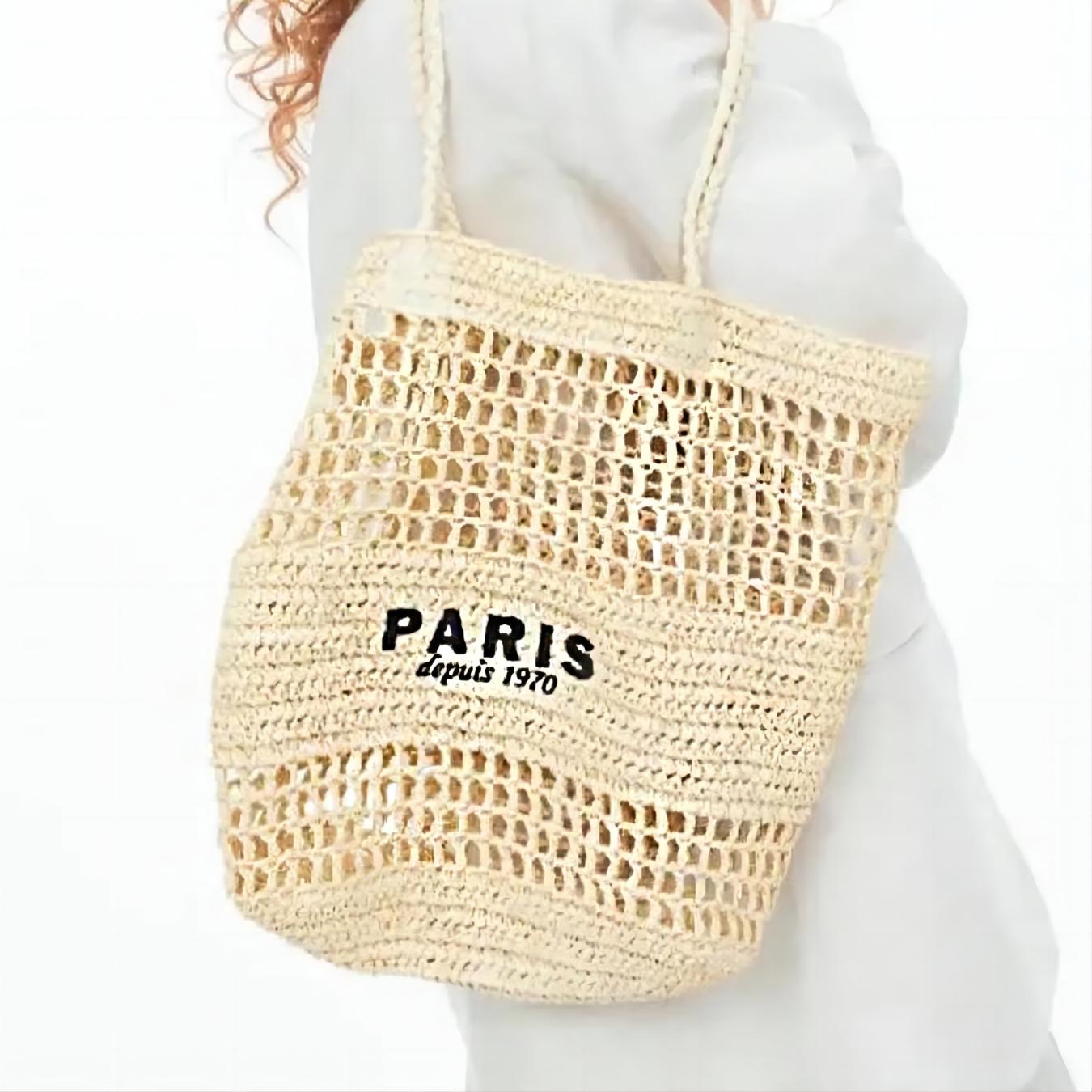 ผู้หญิงจดหมายกลวงฟางกระเป๋าถือ - Luxury Beach Bags Ysl บทวิจารณ์และราคา