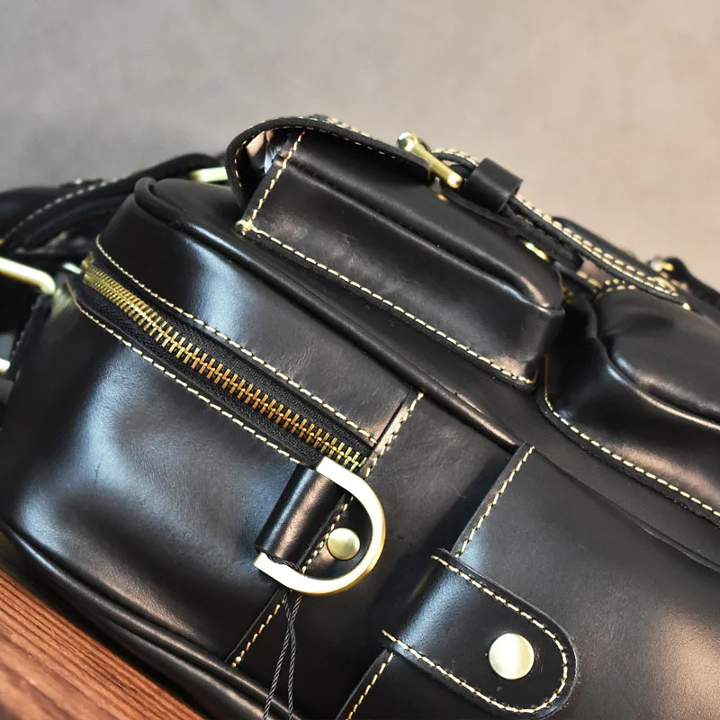 Vintage Men's กระเป๋าสะพายสีดํ - Luxury Bags Luggage บทวิจารณ์และราคา