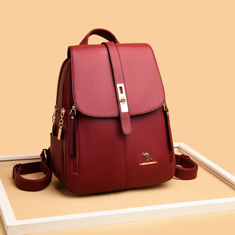 กระเป๋าเป้สะพายหลังหนังวินเทจส - Luxury Bags With Zipper บทวิจารณ์และราคา