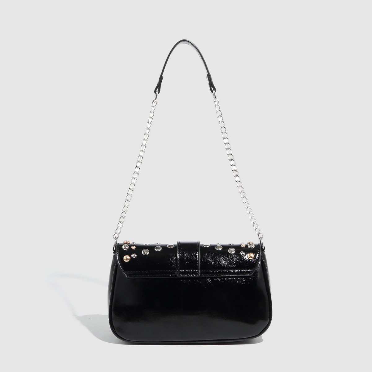 RivetsออกแบบPUหนังไหล่กระเป๋าผ - Luxury Y2K Bags บทวิจารณ์และราคา