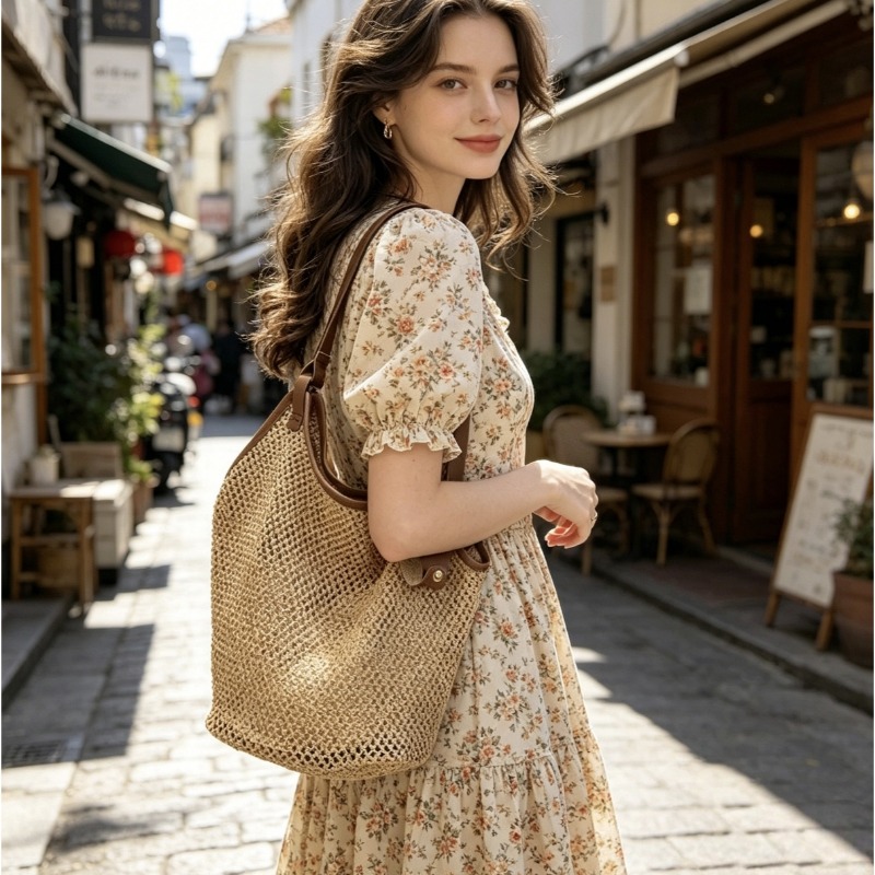 1/2 ชิ้น 2026 ใหม่กระเป๋าสานฟา - Luxury Beach Bags Ysl บทวิจารณ์และราคา